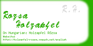 rozsa holzapfel business card